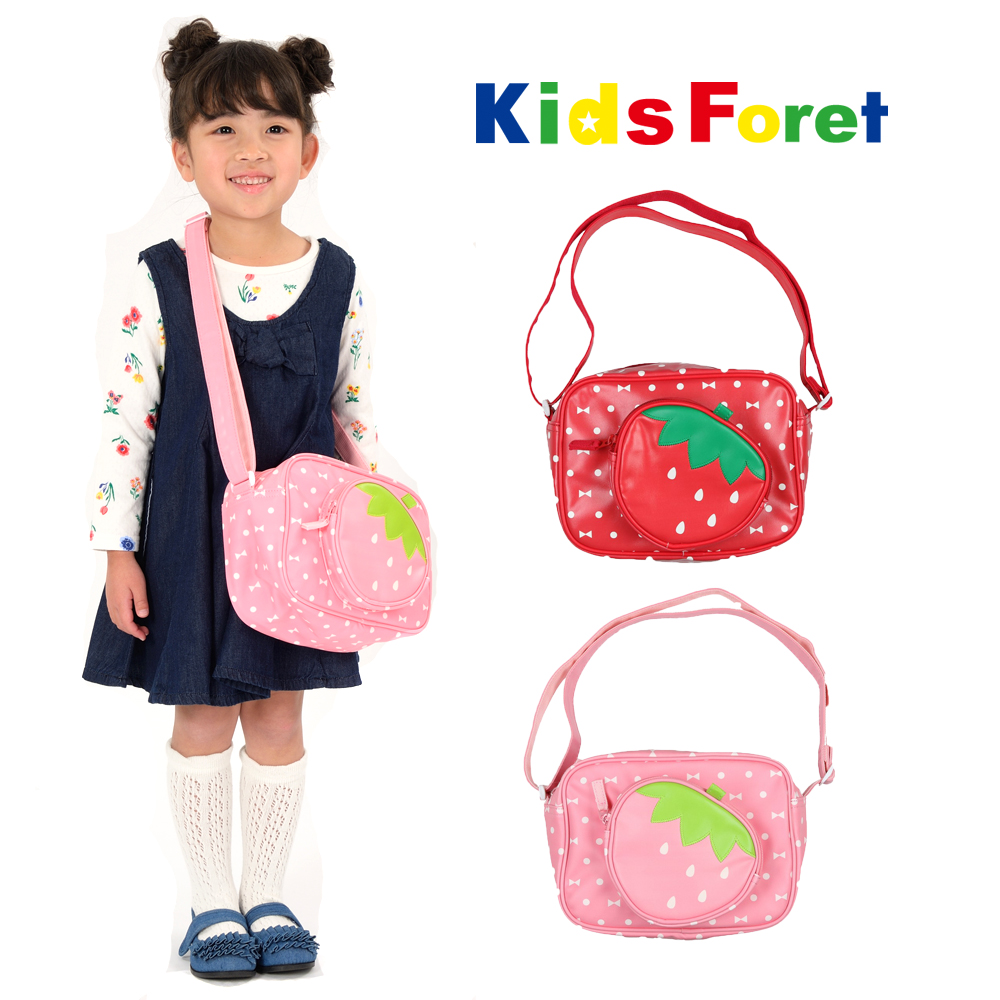 B11668Kids Foret (キッズフォーレ) いちご通園バッグ・鞄・ショルダーバッグ