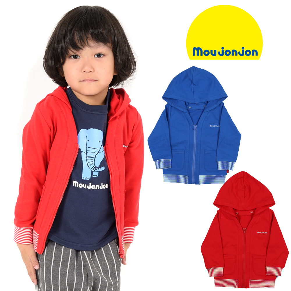 M10430moujonjon (ムージョンジョン) 袖・裾ラインパーカー