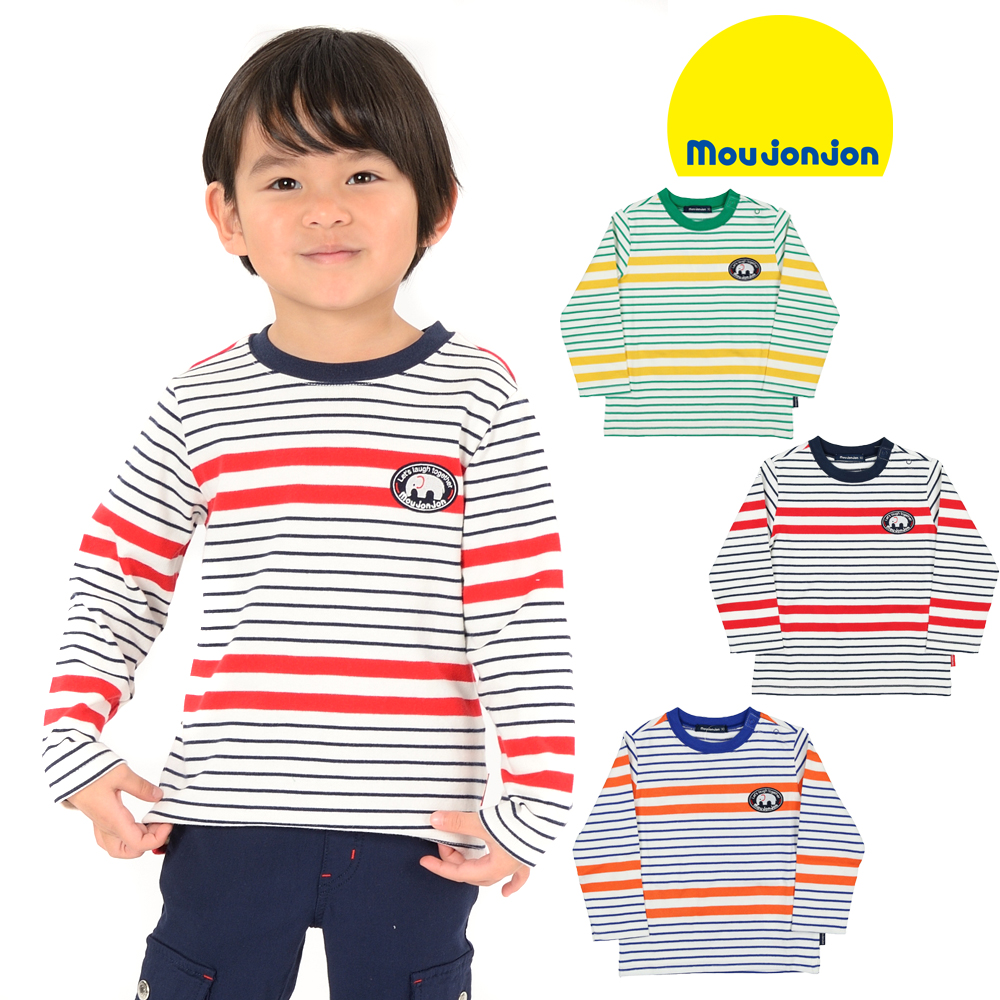M10800moujonjon (ムージョンジョン) 日本製ランダムボーダーTシャツ