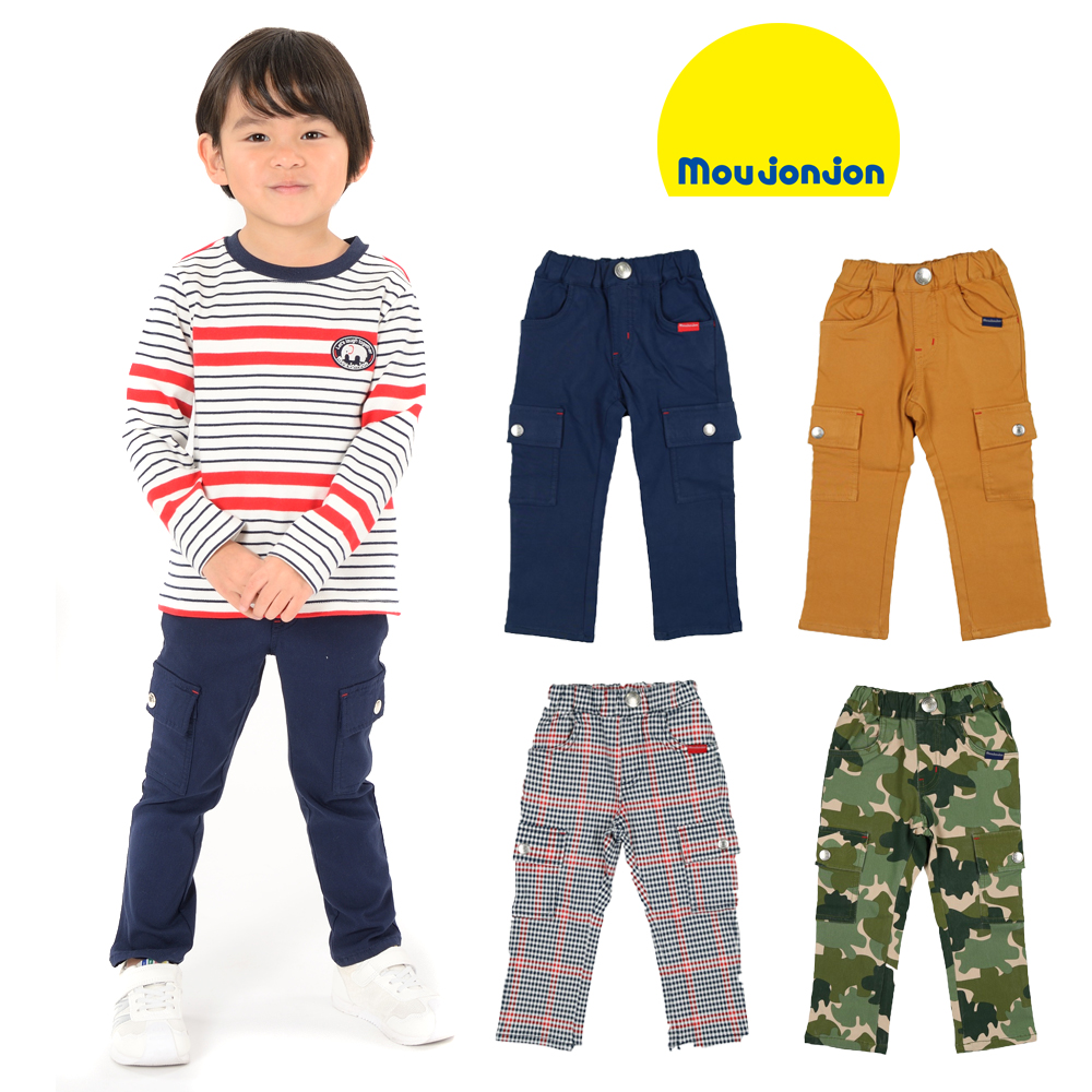 M11000moujonjon (ムージョンジョン) のびふわツイルカーゴパンツ