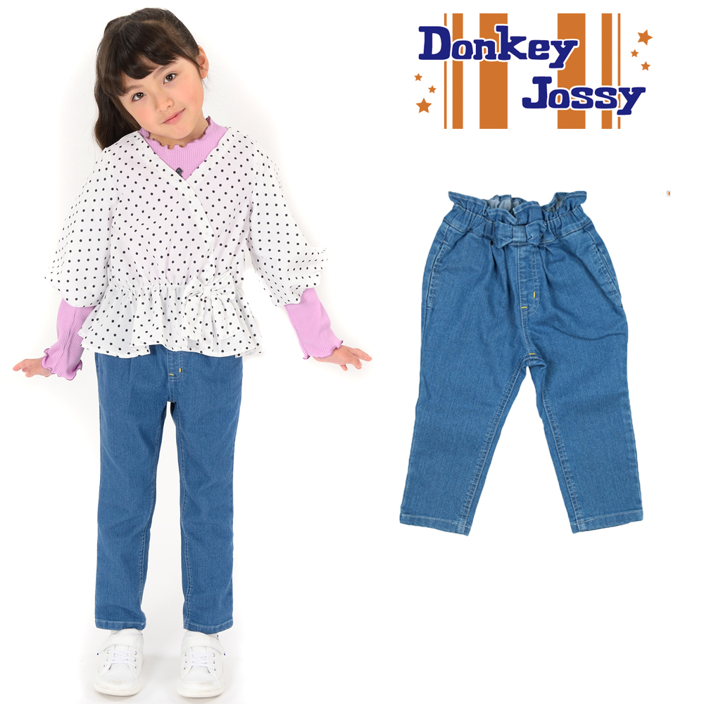 N21004onkey Jossy (ドンキージョシー) リボン付デニムハイウエストパンツ