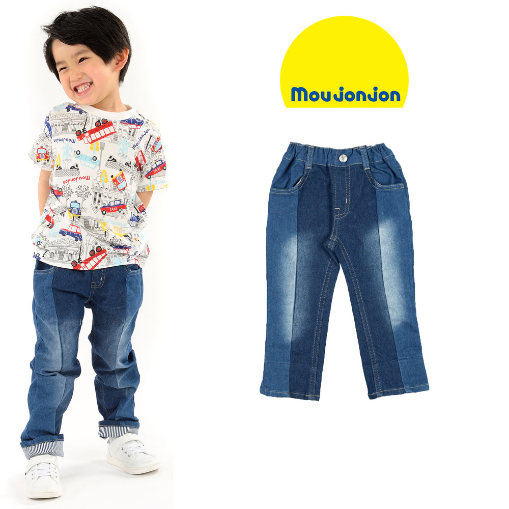 M31002moujonjon (ムージョンジョン) デニム切替パンツ