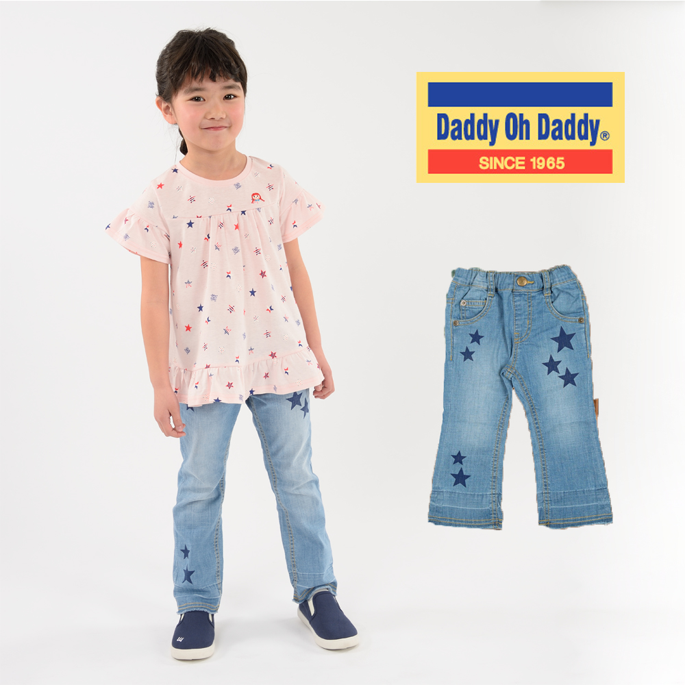 V31005Daddy Oh Daddy (ダディオダディ) 6.5オンスデニム9分丈フレアパンツ